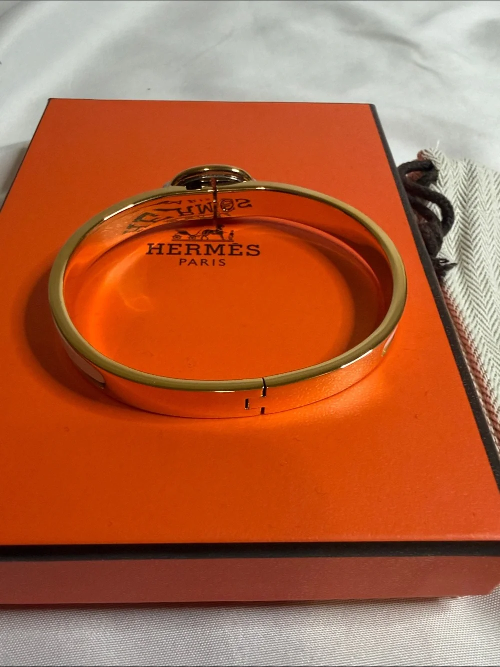 Hermès Mini Clic Chaîne d'Ancre bracelet With Gold Hardware